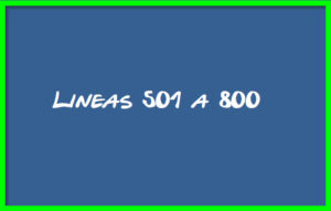 Líneas 501 a 800